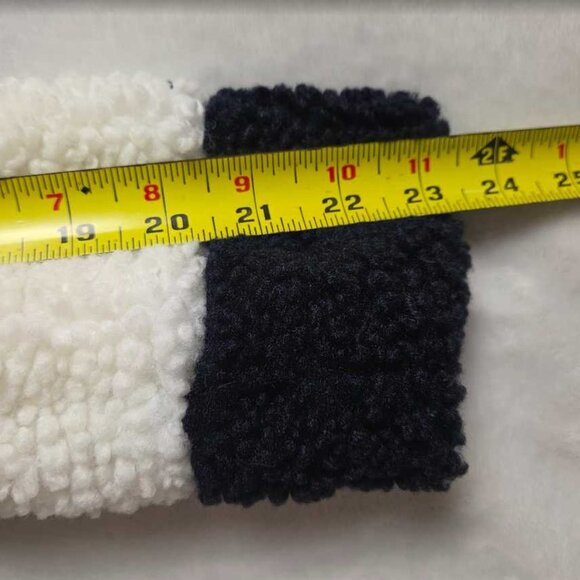 New XXS XSP J.Crew Teddy sherpa topcoat top coat in navy colorblock - Picture 11 of 11